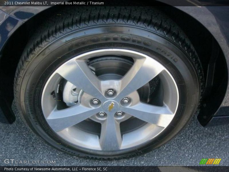 Imperial Blue Metallic / Titanium 2011 Chevrolet Malibu LT
