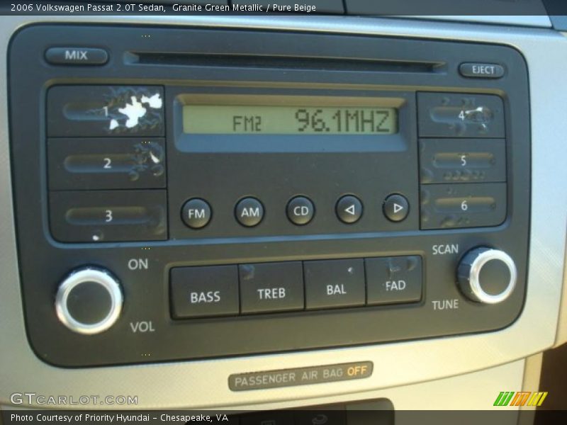 Granite Green Metallic / Pure Beige 2006 Volkswagen Passat 2.0T Sedan