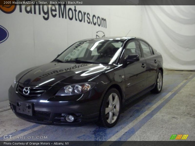 Black Mica / Black/Red 2005 Mazda MAZDA3 s Sedan