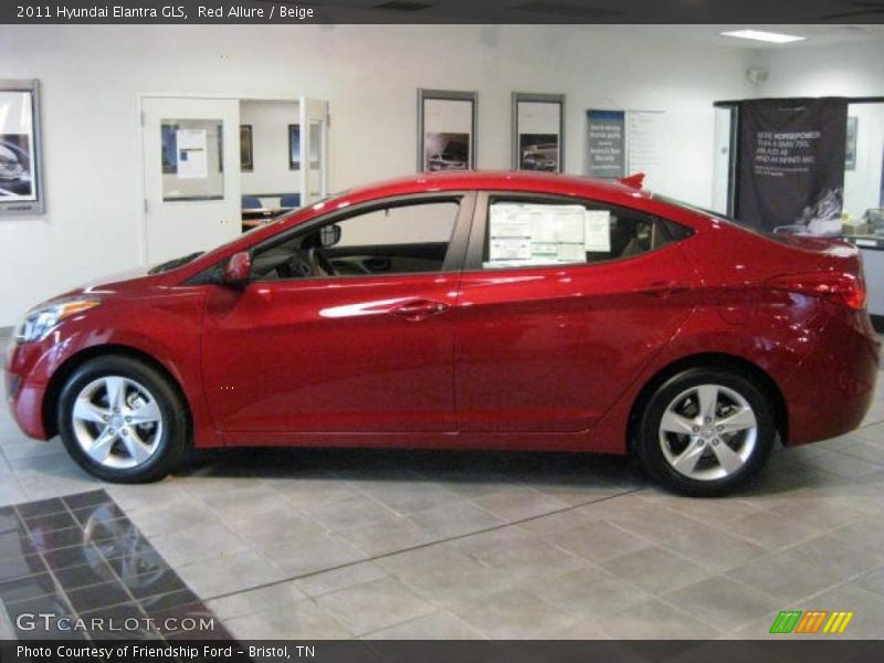 Red Allure / Beige 2011 Hyundai Elantra GLS