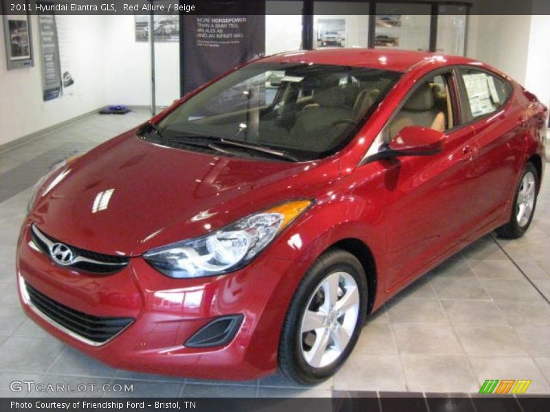 Red Allure / Beige 2011 Hyundai Elantra GLS