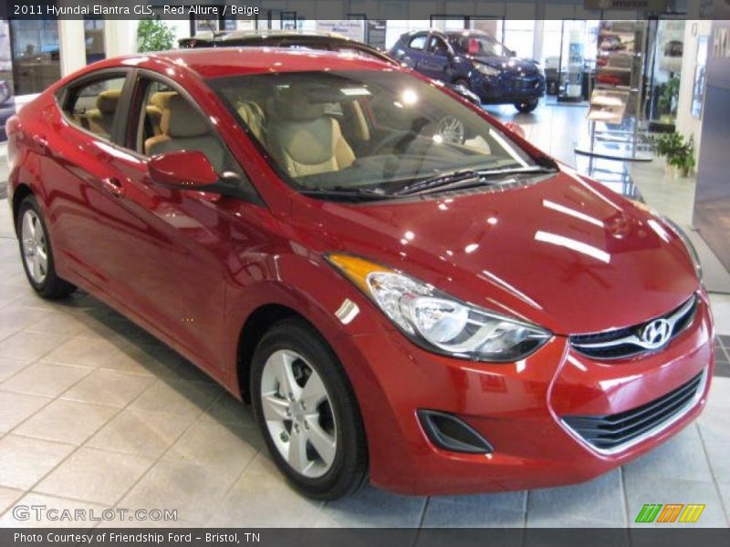 Red Allure / Beige 2011 Hyundai Elantra GLS
