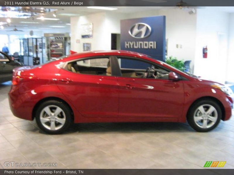 Red Allure / Beige 2011 Hyundai Elantra GLS