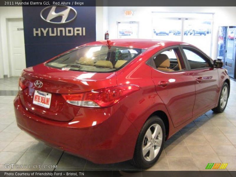 Red Allure / Beige 2011 Hyundai Elantra GLS