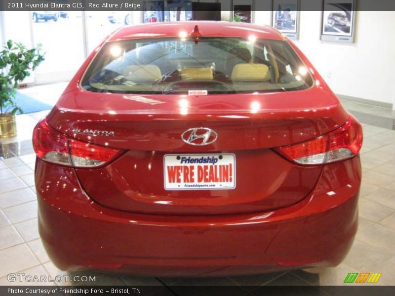 Red Allure / Beige 2011 Hyundai Elantra GLS