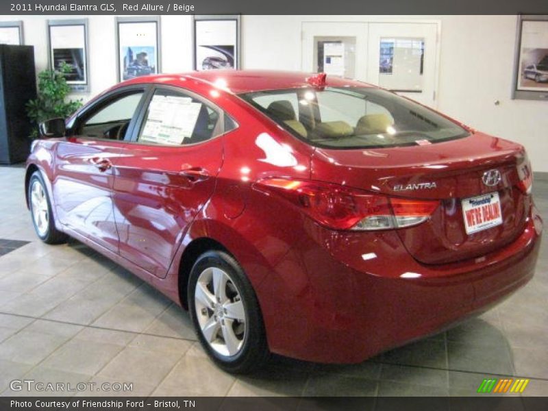 Red Allure / Beige 2011 Hyundai Elantra GLS
