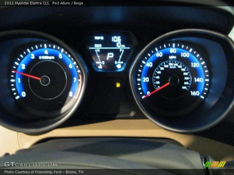 Red Allure / Beige 2011 Hyundai Elantra GLS