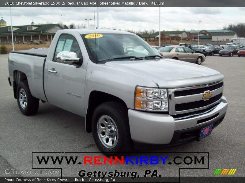 Sheer Silver Metallic / Dark Titanium 2010 Chevrolet Silverado 1500 LS Regular Cab 4x4