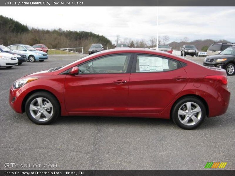 Red Allure / Beige 2011 Hyundai Elantra GLS