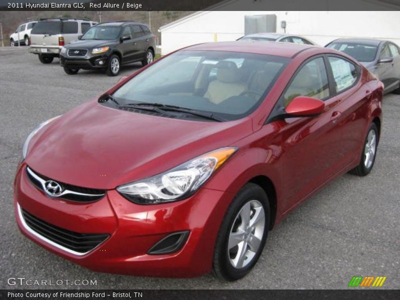Red Allure / Beige 2011 Hyundai Elantra GLS
