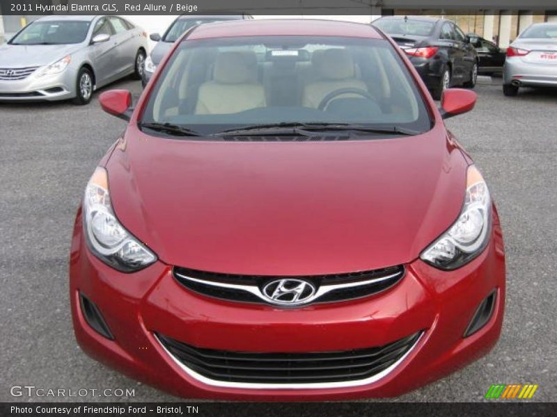 Red Allure / Beige 2011 Hyundai Elantra GLS