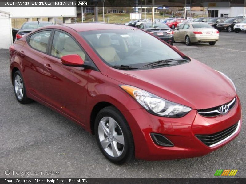 Red Allure / Beige 2011 Hyundai Elantra GLS