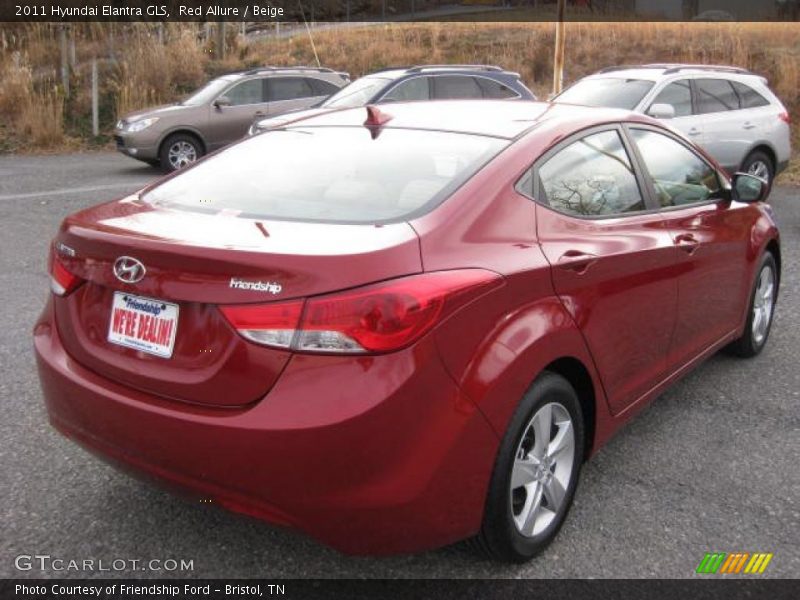 Red Allure / Beige 2011 Hyundai Elantra GLS
