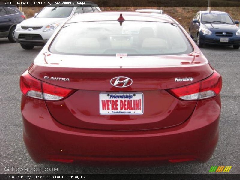 Red Allure / Beige 2011 Hyundai Elantra GLS