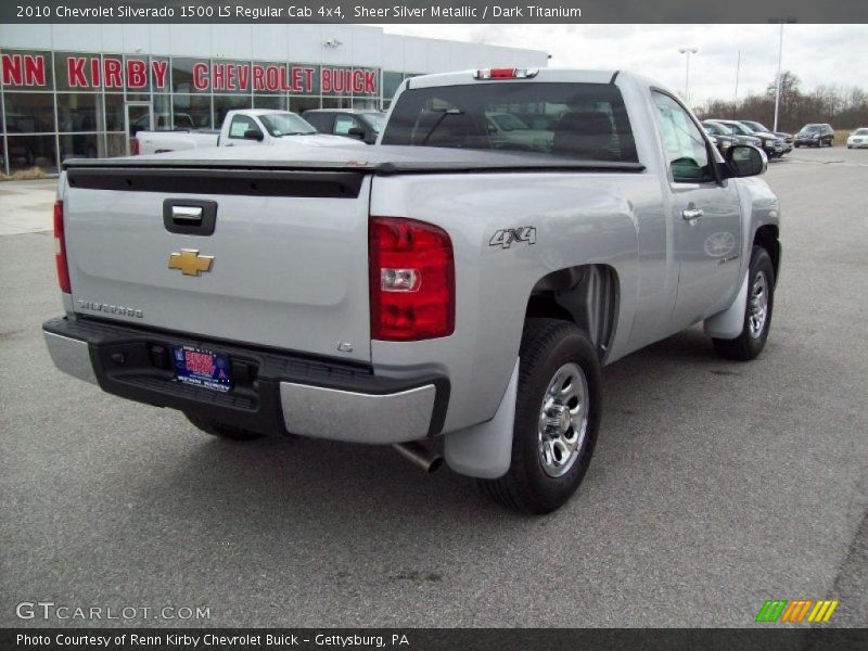 Sheer Silver Metallic / Dark Titanium 2010 Chevrolet Silverado 1500 LS Regular Cab 4x4