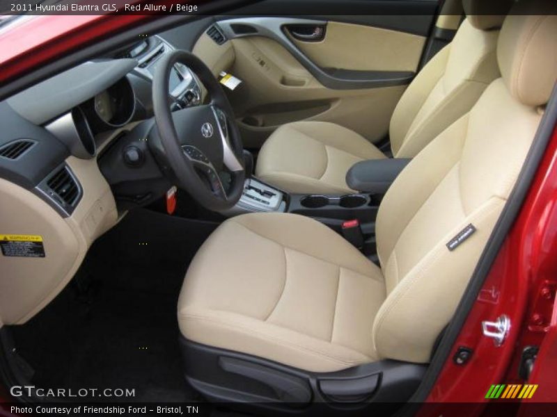 Red Allure / Beige 2011 Hyundai Elantra GLS