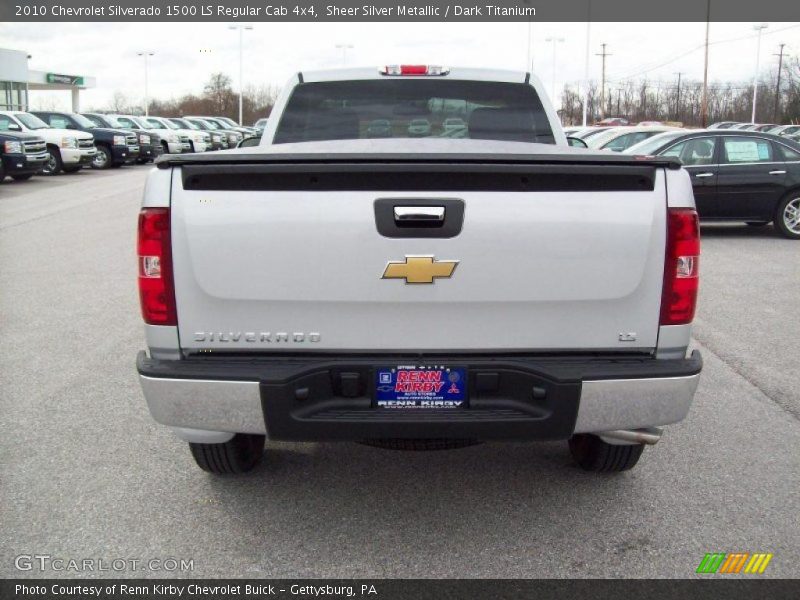 Sheer Silver Metallic / Dark Titanium 2010 Chevrolet Silverado 1500 LS Regular Cab 4x4