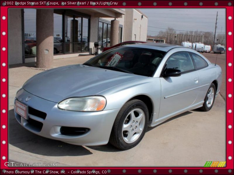 Ice Silver Pearl / Black/Light Gray 2002 Dodge Stratus SXT Coupe