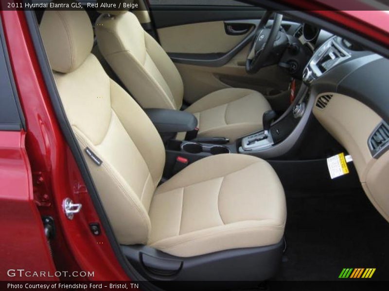 Red Allure / Beige 2011 Hyundai Elantra GLS