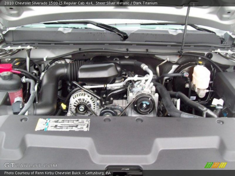 Sheer Silver Metallic / Dark Titanium 2010 Chevrolet Silverado 1500 LS Regular Cab 4x4