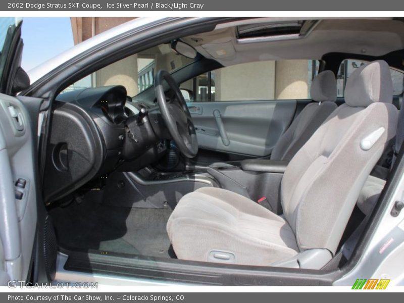 Ice Silver Pearl / Black/Light Gray 2002 Dodge Stratus SXT Coupe