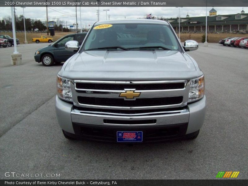 Sheer Silver Metallic / Dark Titanium 2010 Chevrolet Silverado 1500 LS Regular Cab 4x4