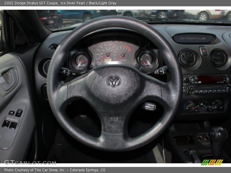 Ice Silver Pearl / Black/Light Gray 2002 Dodge Stratus SXT Coupe