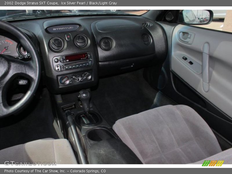 Ice Silver Pearl / Black/Light Gray 2002 Dodge Stratus SXT Coupe