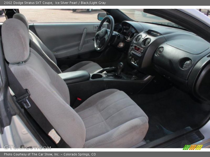 Ice Silver Pearl / Black/Light Gray 2002 Dodge Stratus SXT Coupe