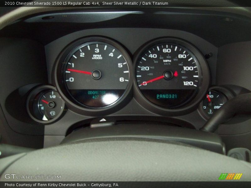 Sheer Silver Metallic / Dark Titanium 2010 Chevrolet Silverado 1500 LS Regular Cab 4x4