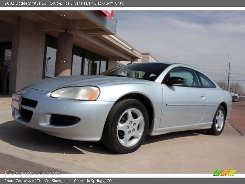 Ice Silver Pearl / Black/Light Gray 2002 Dodge Stratus SXT Coupe