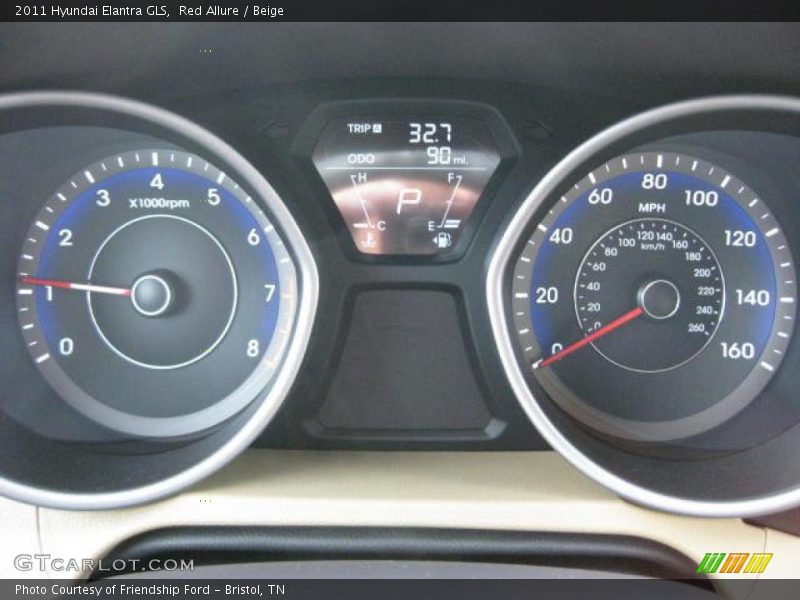 Red Allure / Beige 2011 Hyundai Elantra GLS