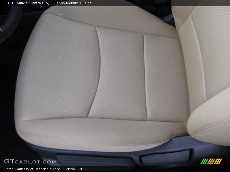 Blue Sky Metallic / Beige 2011 Hyundai Elantra GLS