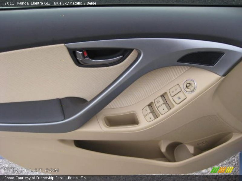 Blue Sky Metallic / Beige 2011 Hyundai Elantra GLS