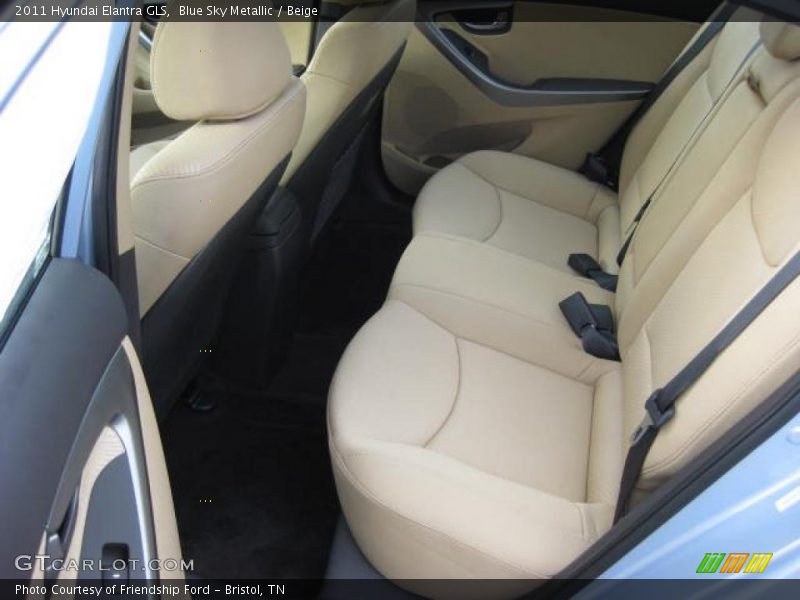 Blue Sky Metallic / Beige 2011 Hyundai Elantra GLS