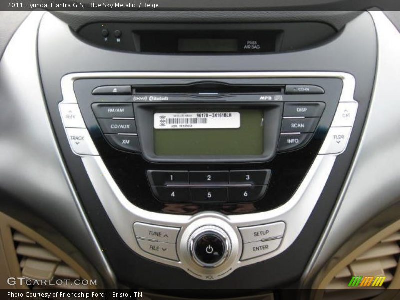 Blue Sky Metallic / Beige 2011 Hyundai Elantra GLS