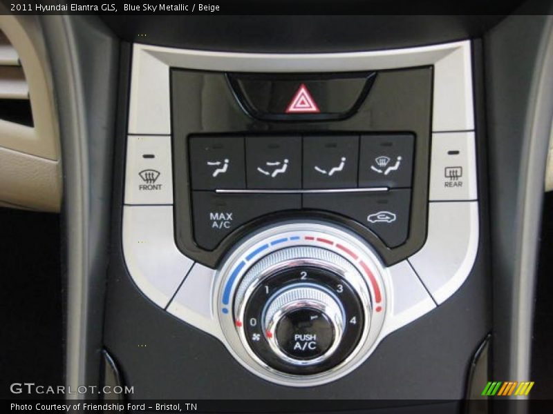 Blue Sky Metallic / Beige 2011 Hyundai Elantra GLS