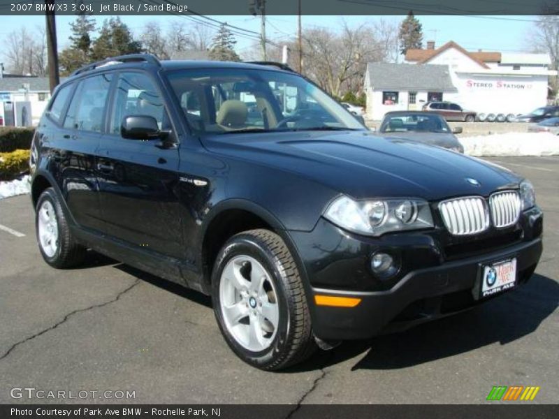 Jet Black / Sand Beige 2007 BMW X3 3.0si