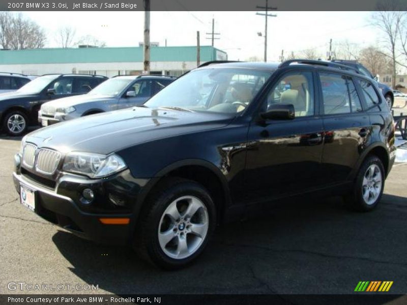 Jet Black / Sand Beige 2007 BMW X3 3.0si