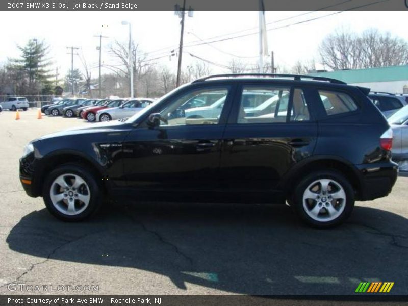 Jet Black / Sand Beige 2007 BMW X3 3.0si