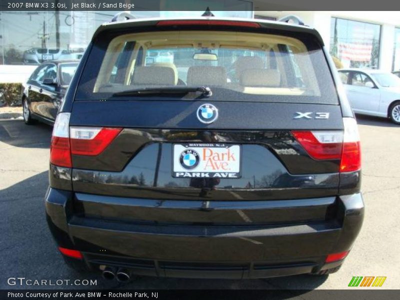 Jet Black / Sand Beige 2007 BMW X3 3.0si