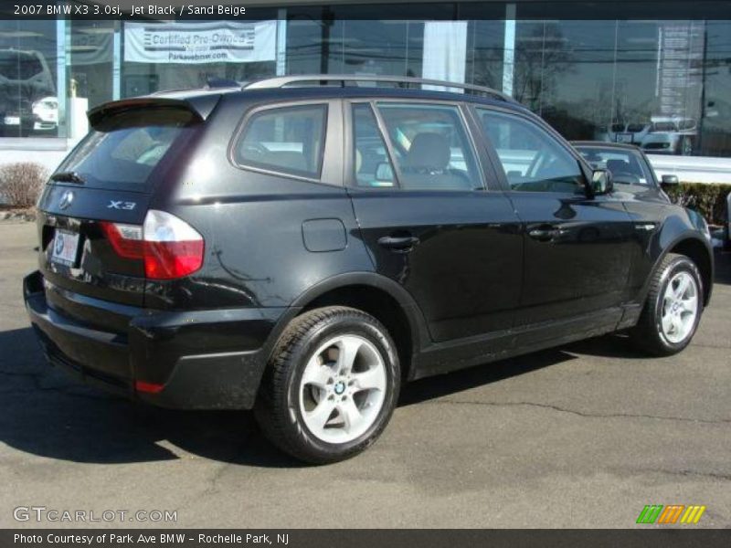 Jet Black / Sand Beige 2007 BMW X3 3.0si
