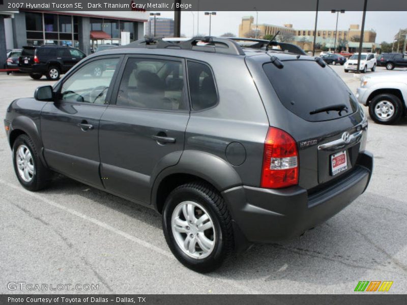 Dark Titanium Gray Metallic / Beige 2007 Hyundai Tucson SE
