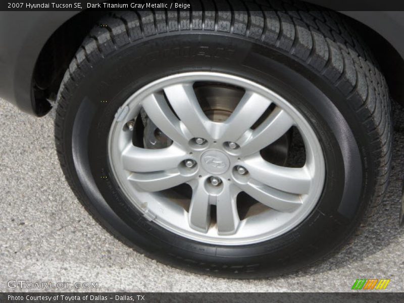 Dark Titanium Gray Metallic / Beige 2007 Hyundai Tucson SE