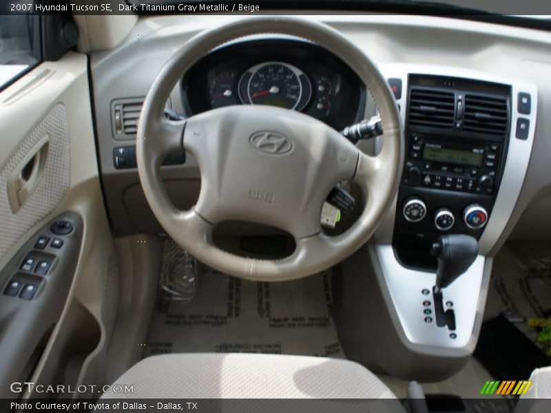 Dark Titanium Gray Metallic / Beige 2007 Hyundai Tucson SE