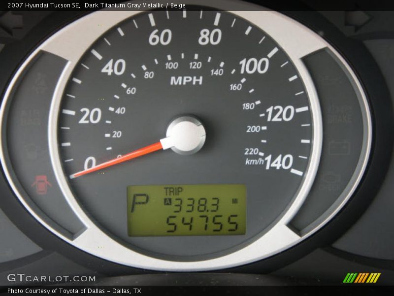 Dark Titanium Gray Metallic / Beige 2007 Hyundai Tucson SE