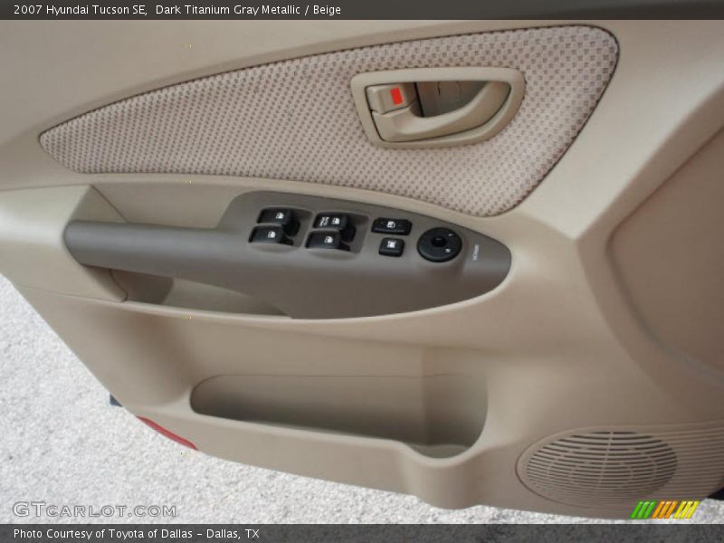 Dark Titanium Gray Metallic / Beige 2007 Hyundai Tucson SE