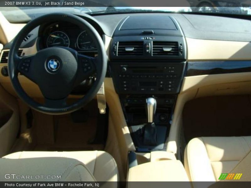 Jet Black / Sand Beige 2007 BMW X3 3.0si