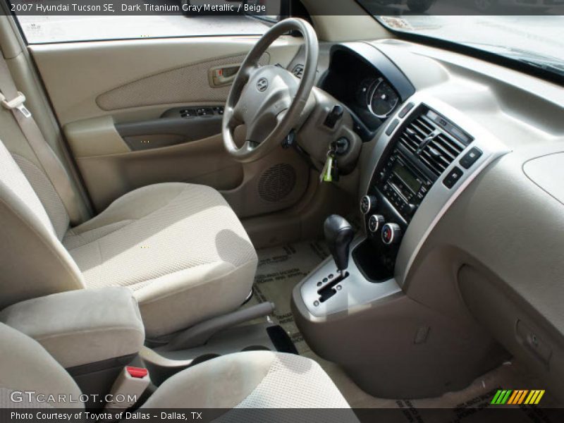 Dark Titanium Gray Metallic / Beige 2007 Hyundai Tucson SE