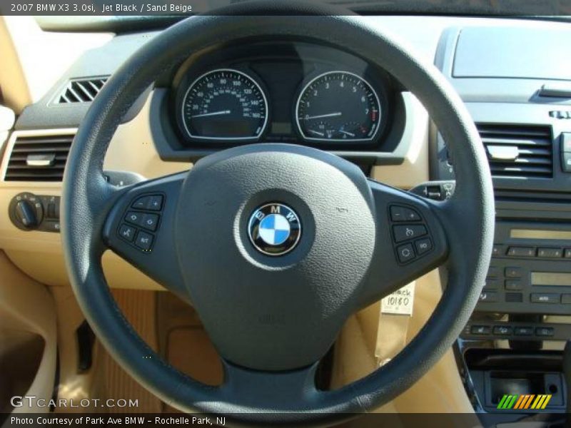 Jet Black / Sand Beige 2007 BMW X3 3.0si